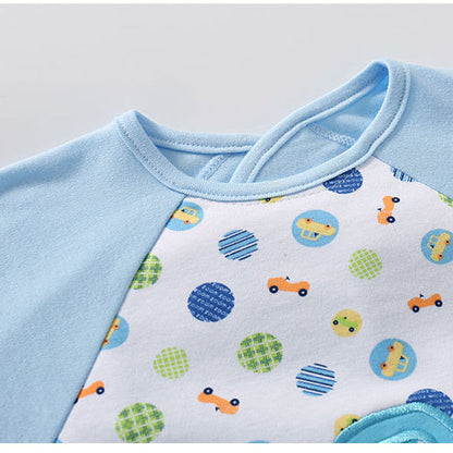 Unisex Solid Color Cartoon Embroidered Baby Bibs