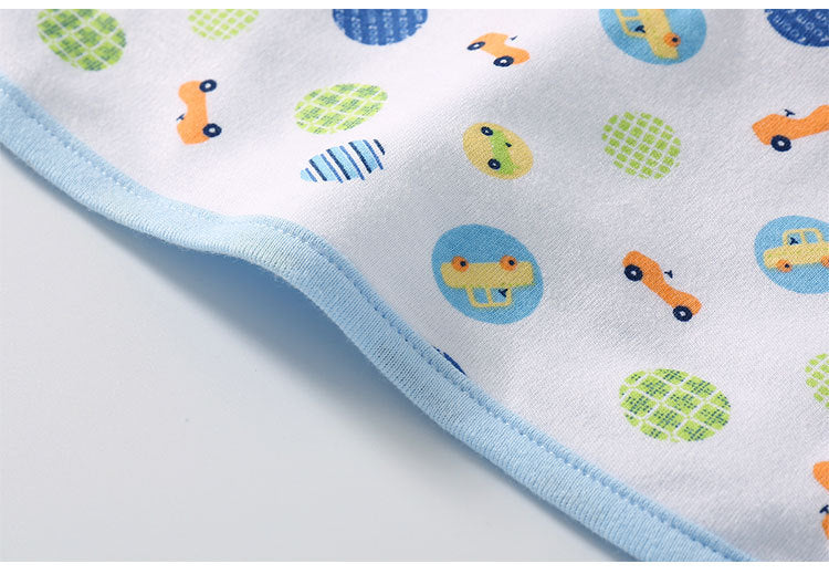Unisex Solid Color Cartoon Embroidered Baby Bibs