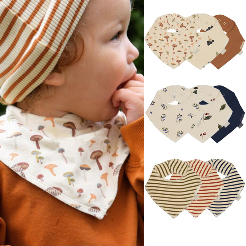Unisex Striped Print Baby Bibs Wholesale