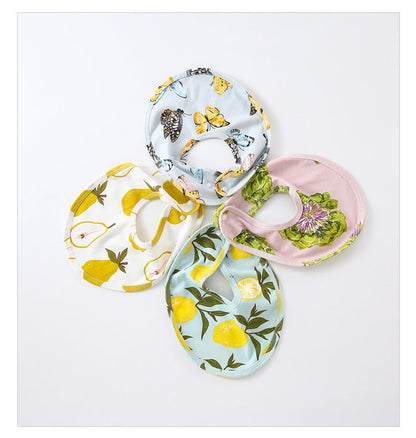 Unisex Fruit Butterfly Print Baby Bibs Wholesale