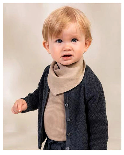 Unisex Solid Color Muslin & Ribbed Baby Bibs Wholesale