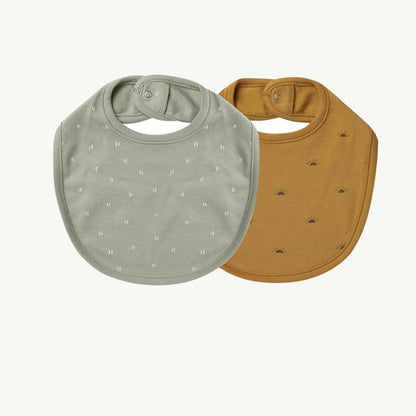 Unisex Striped Flower Fruit Animals Print Baby Bibs