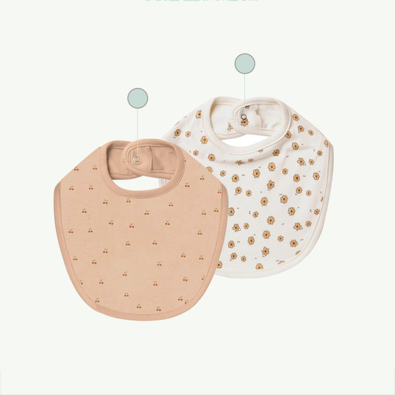Unisex Striped Flower Fruit Animals Print Baby Bibs