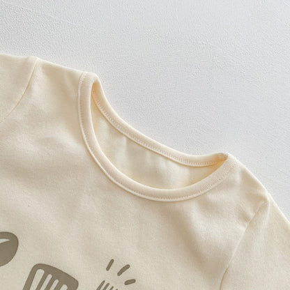 Baby Girls Boys Letters Checked Cartoon Print Rompers Baby Bibs Accessories Hats Wholesale 220518425