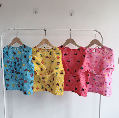 Baby Kid Unisex Polka dots Car Cartoon Star Print Baby Bibs Wholesale 22052029