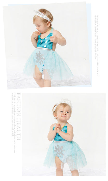 Baby Girls Embroidered Print Rompers And Headwear