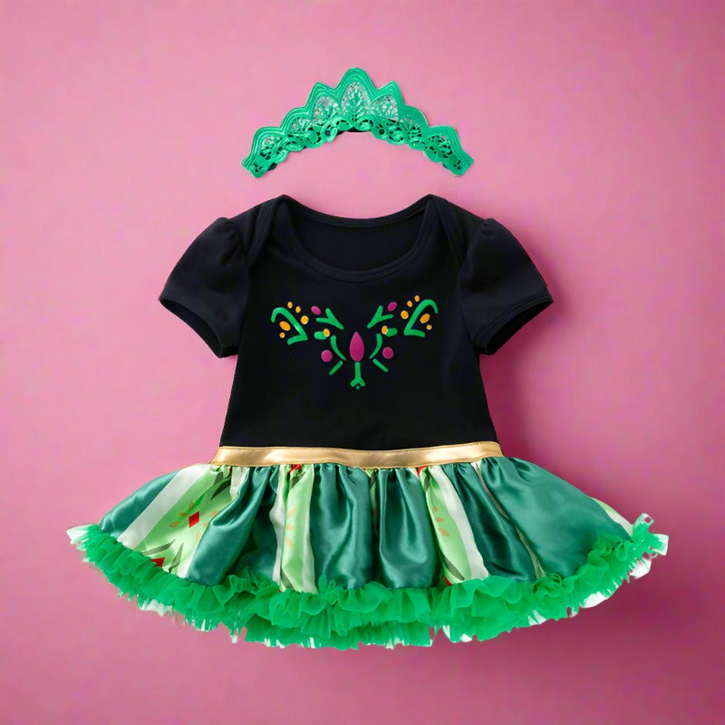 Baby Girls Embroidered Dresses And Accessories Headwear