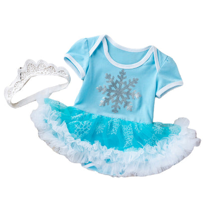 Baby Girls Embroidered Dresses And Accessories Headwear