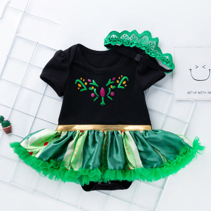 Baby Girls Embroidered Dresses And Accessories Headwear