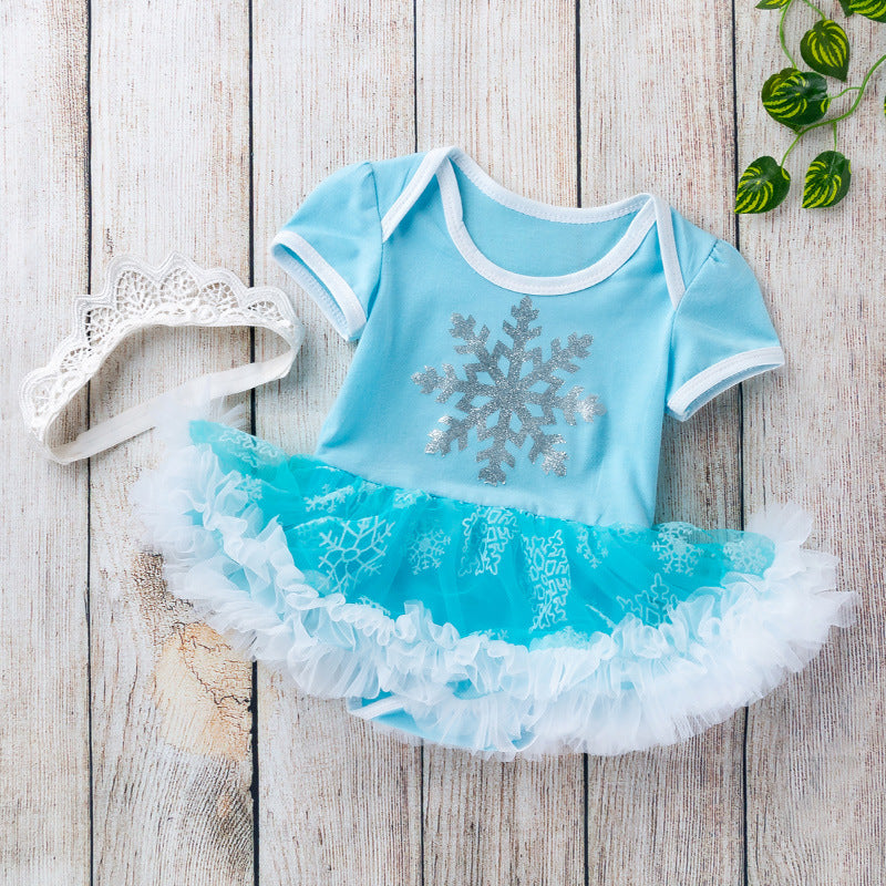 Baby Girls Embroidered Dresses And Accessories Headwear