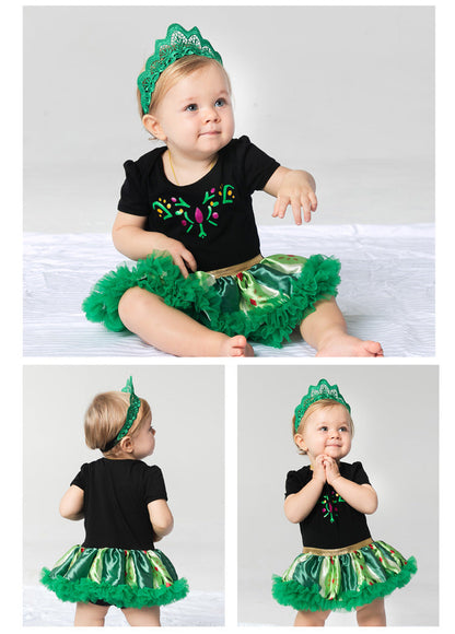 Baby Girls Embroidered Dresses And Accessories Headwear