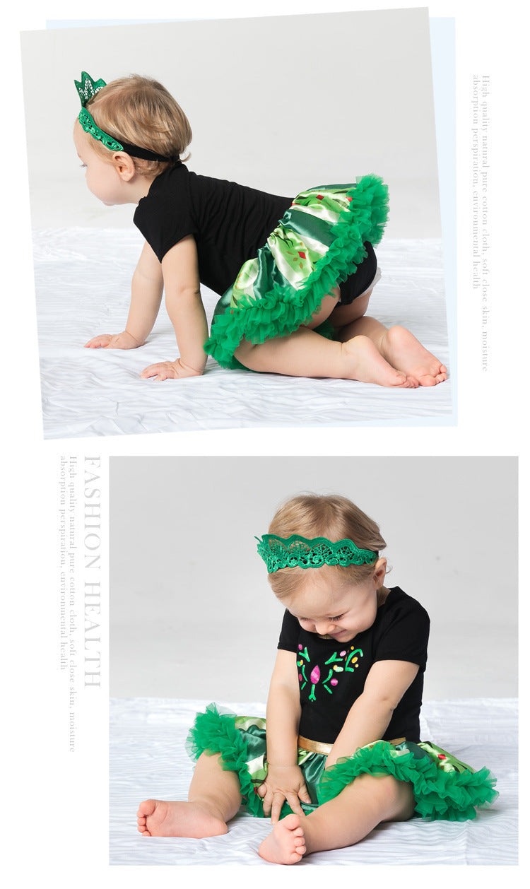 Baby Girls Embroidered Dresses And Accessories Headwear