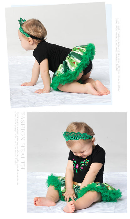 Baby Girls Embroidered Dresses And Accessories Headwear