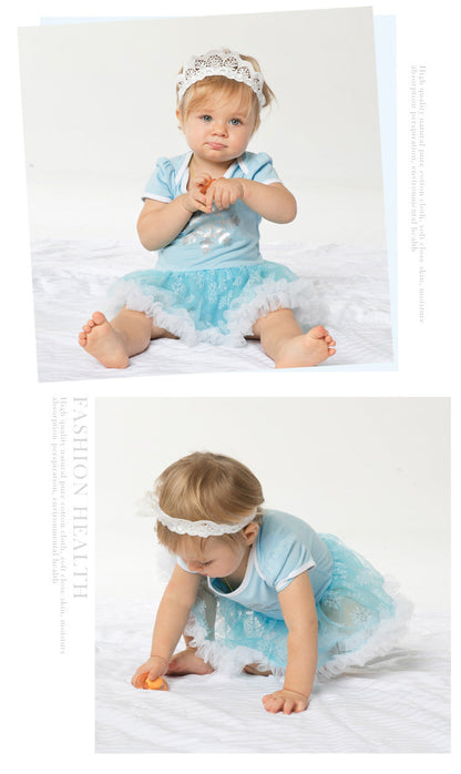 Baby Girls Embroidered Dresses And Accessories Headwear