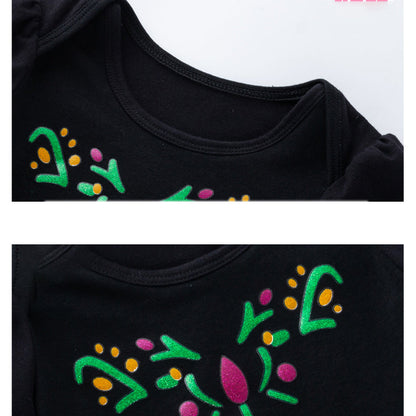 Baby Girls Embroidered Dresses And Accessories Headwear