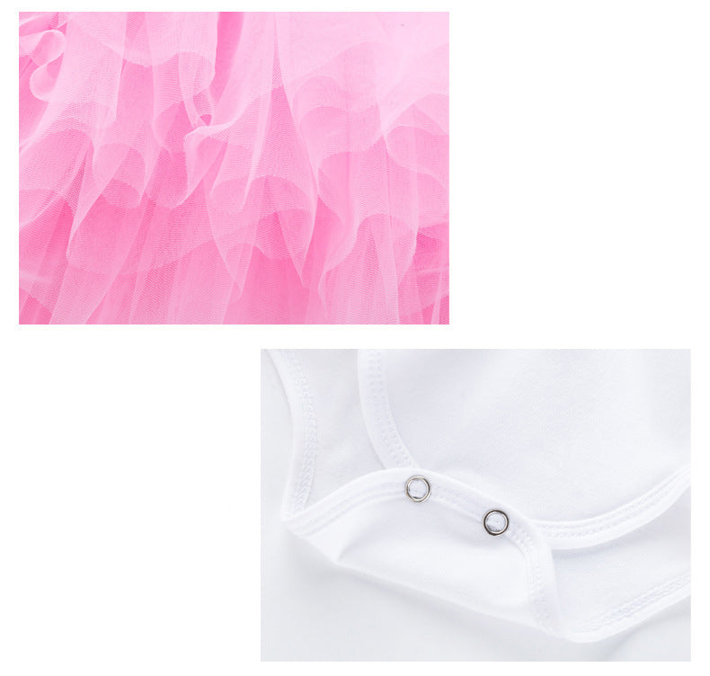 3 Pieces Set Baby Girls Birthday Skirts And Bow Headwear