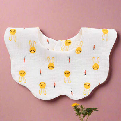 Unisex Polka dots Cartoon Print Baby Bibs