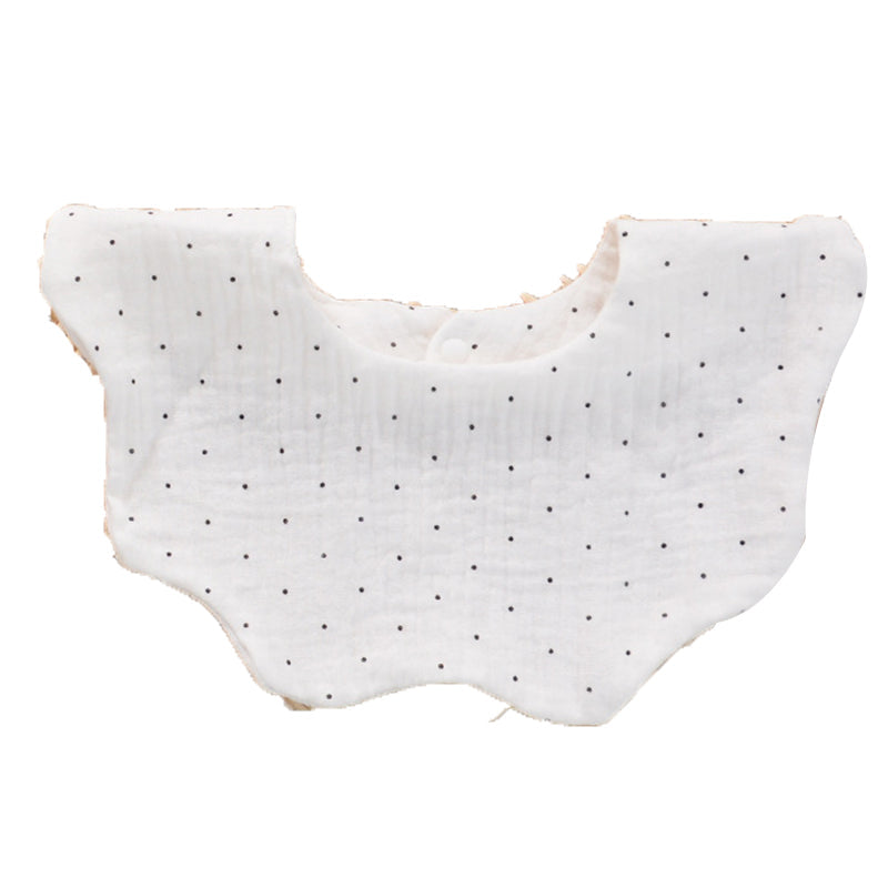 Unisex Polka dots Cartoon Print Baby Bibs