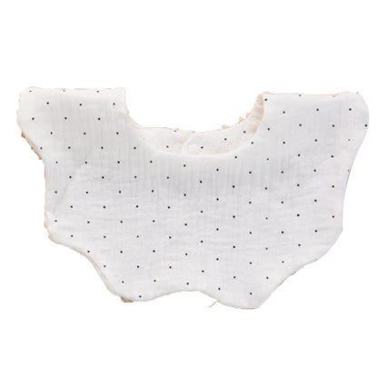 Unisex Polka dots Cartoon Print Baby Bibs