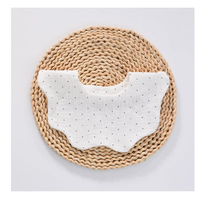 Unisex Polka dots Cartoon Print Baby Bibs