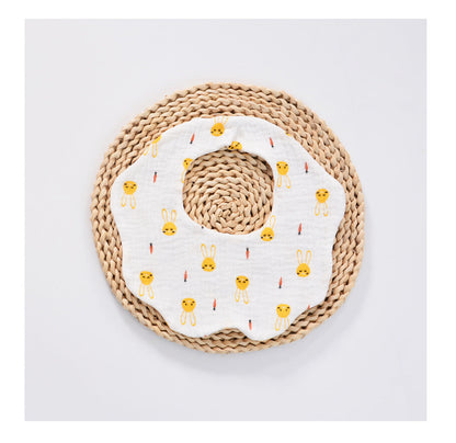 Unisex Polka dots Cartoon Print Baby Bibs