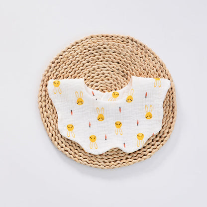 Unisex Polka dots Cartoon Print Baby Bibs