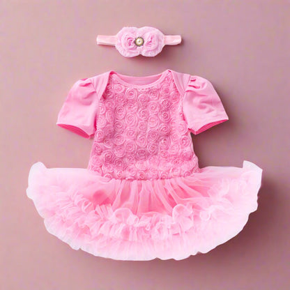 Baby Girls Flower Lace Dresses Accessories Headwear