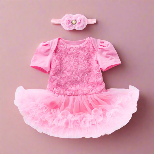 Baby Girls Flower Lace Dresses Accessories Headwear