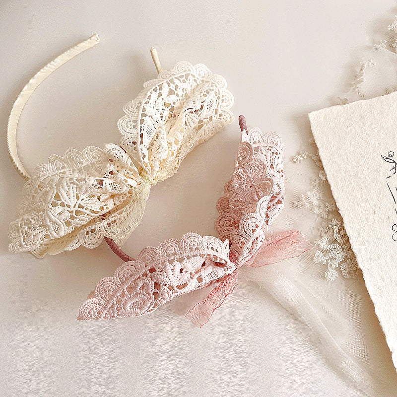 Girls Bow Lace Accessories Headwear