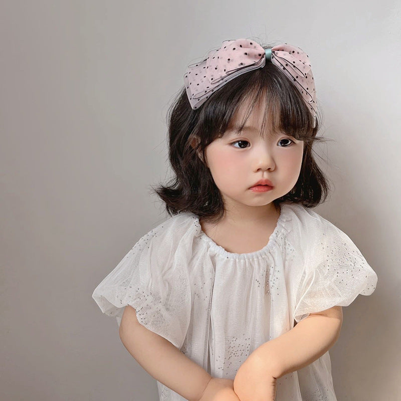 Girls Polka dots Bow Accessories Headwear