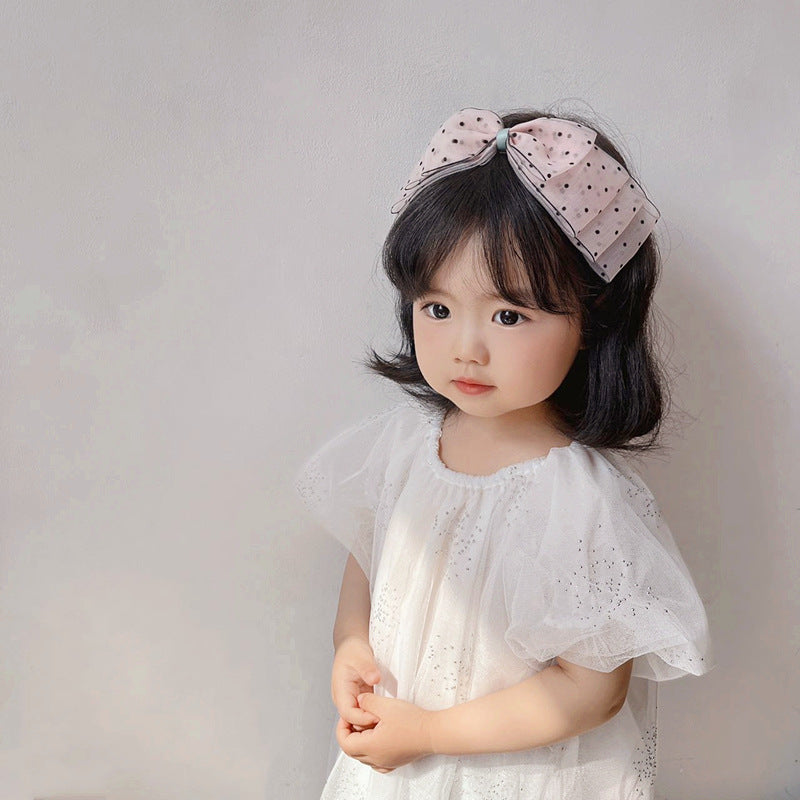 Girls Polka dots Bow Accessories Headwear