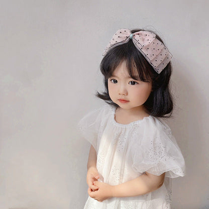 Girls Polka dots Bow Accessories Headwear