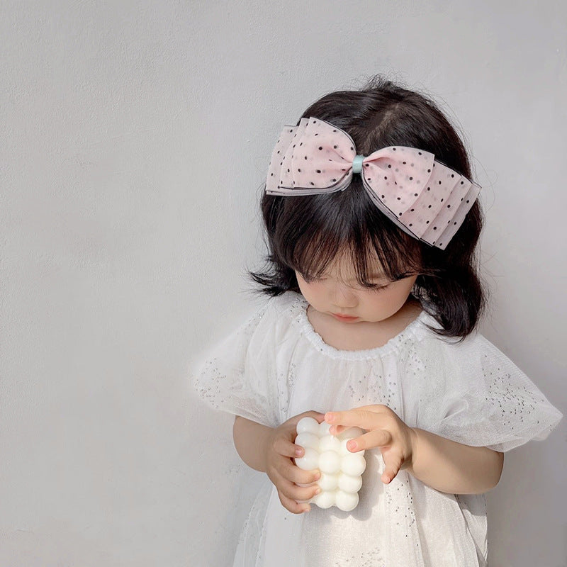 Girls Polka dots Bow Accessories Headwear