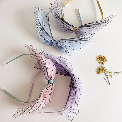 Girls Polka dots Bow Accessories Headwear