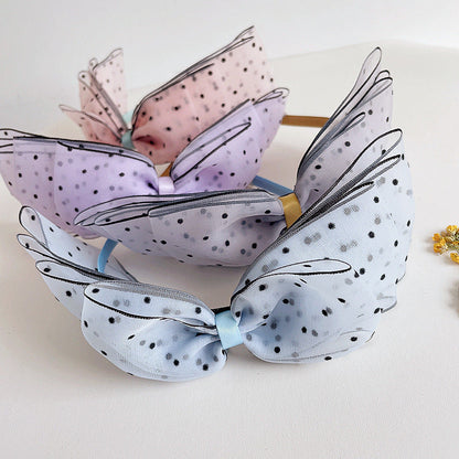 Girls Polka dots Bow Accessories Headwear