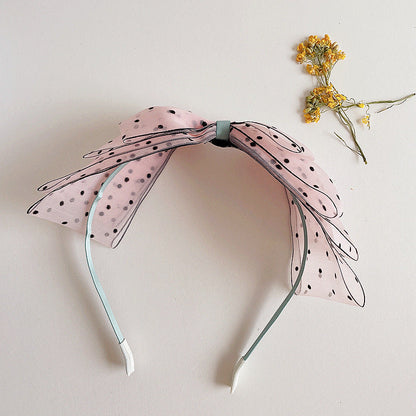Girls Polka dots Bow Accessories Headwear