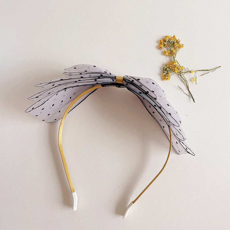 Girls Polka dots Bow Accessories Headwear