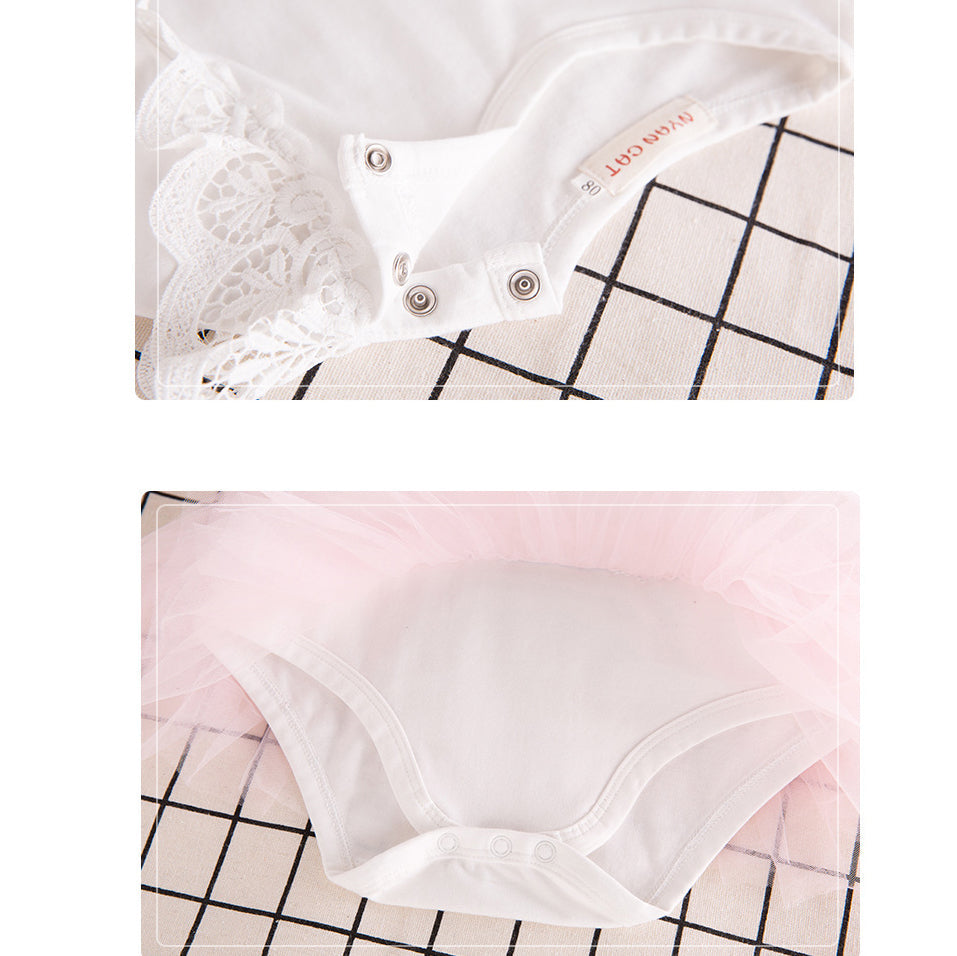 Baby Girls Solid Color Rompers And Accessories Headwear Socks Wholesale 220616226