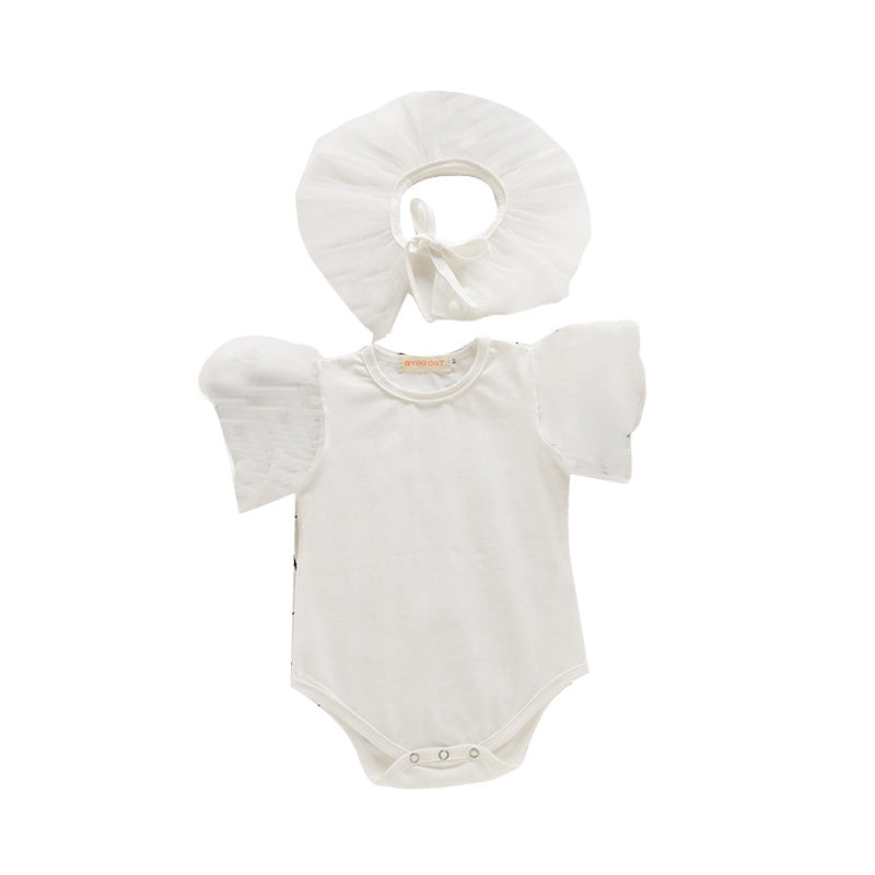 Baby Girls Solid Color Rompers And Accessories Socks Wholesale 220616229