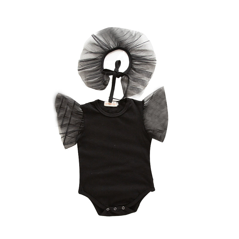 Baby Girls Solid Color Rompers And Accessories Socks Wholesale 220616229