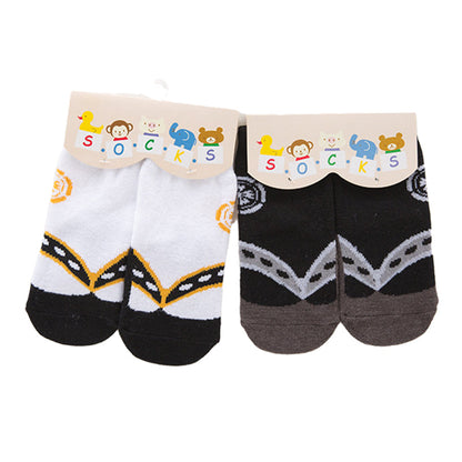 Baby Kid Girls Boys Color-blocking Flower Bow Socks