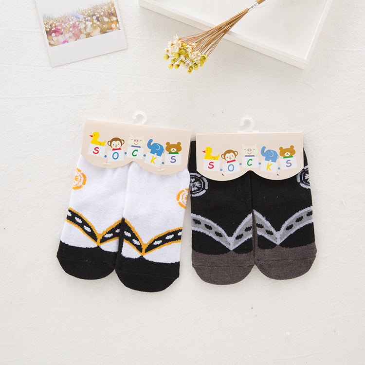 Baby Kid Girls Boys Color-blocking Flower Bow Socks