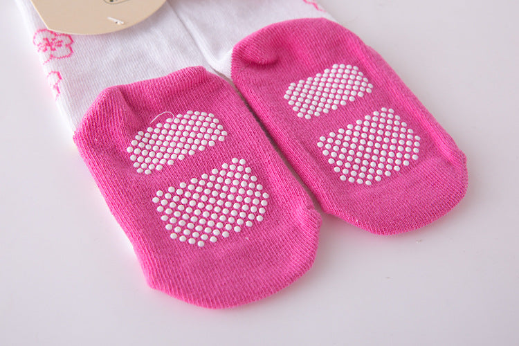 Baby Kid Girls Boys Color-blocking Flower Bow Socks