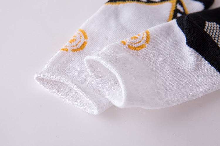Baby Kid Girls Boys Color-blocking Flower Bow Socks