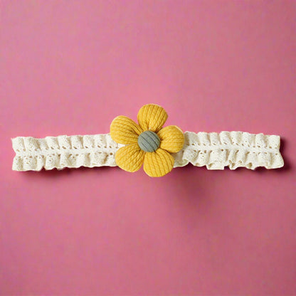 Girls Color-blocking Flower Embroidered Headwear