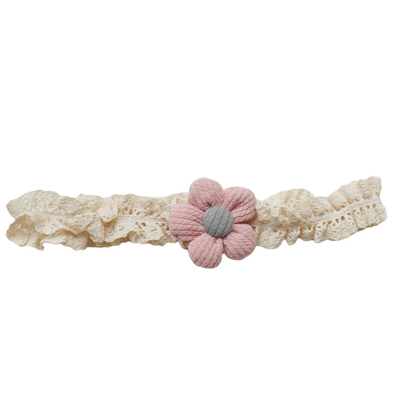 Girls Color-blocking Flower Embroidered Headwear