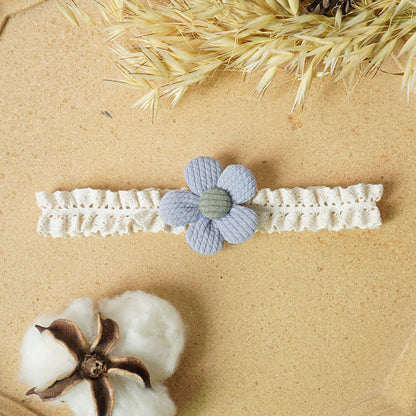Girls Color-blocking Flower Embroidered Headwear