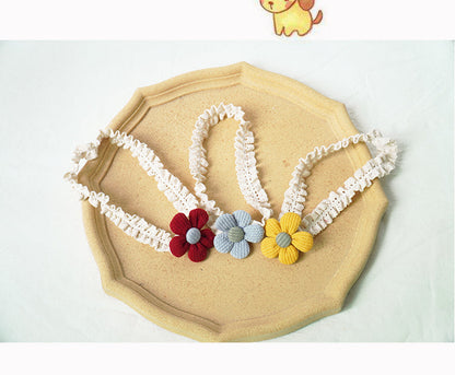 Girls Color-blocking Flower Embroidered Headwear
