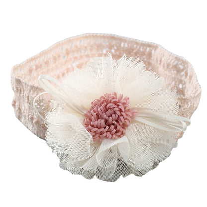 Girls Color-blocking Flower Embroidered Accessories Headwear
