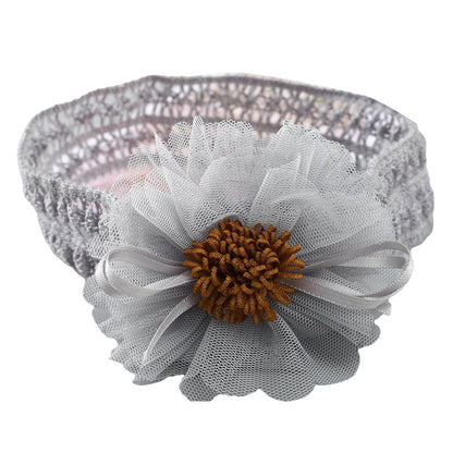 Girls Color-blocking Flower Embroidered Accessories Headwear